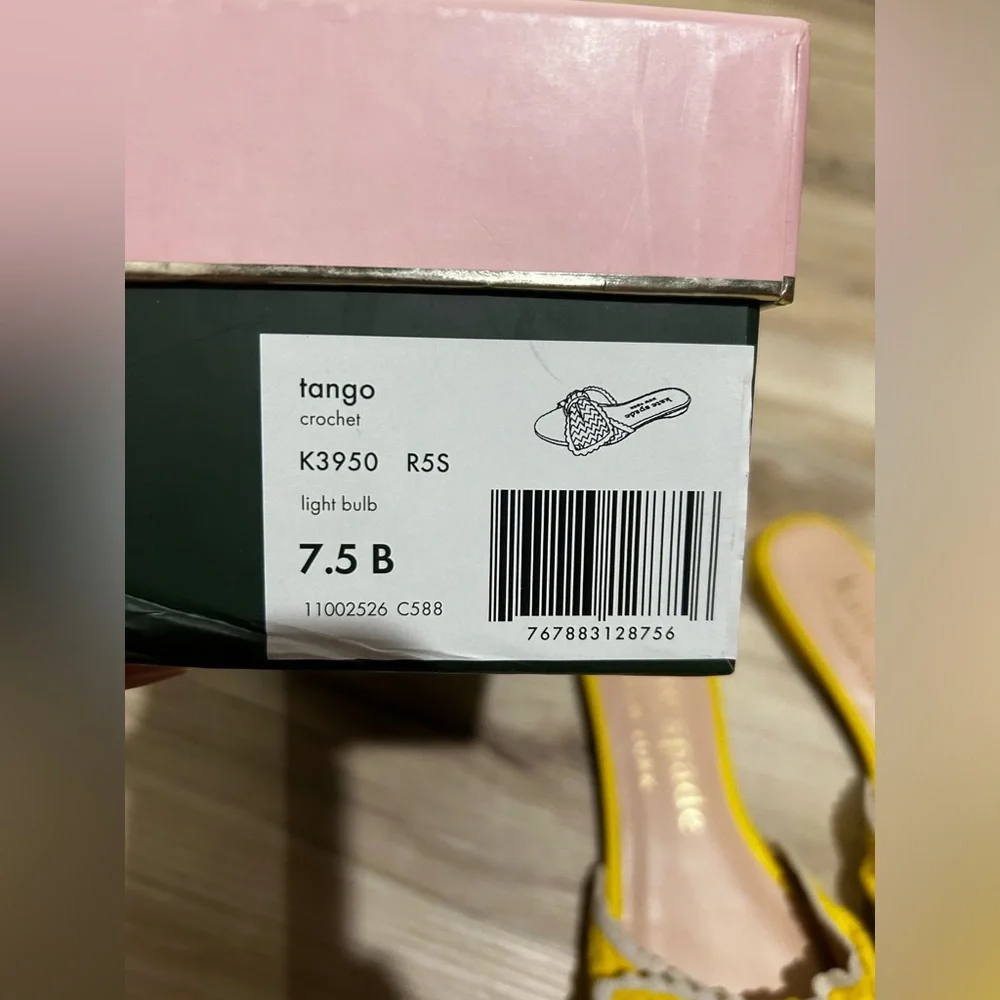 KATE SPADE NEW YORK Womens Yellow Bow Accent Open Toe Slip On Sandals - Picture 3 of 5